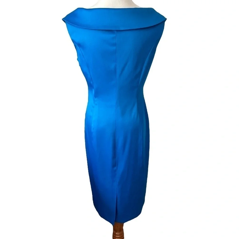 Jones New York Blue Sleeveless Sheath Dress Size 8